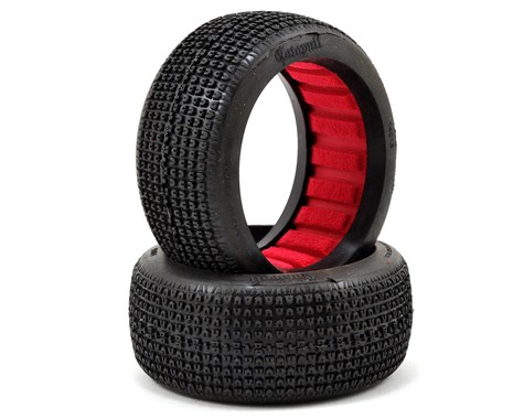 AKA14016 AKA Racing CATAPULT W/ Red Inserts LONG WEAR 1/8 Buggy Tires (Soft) (2)