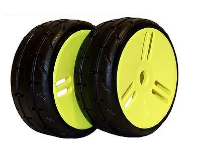 GMY01-S1 GRP TIRES 1:8 GT- M01 REVO S1 Super Soft Glued On New Closed Yellow Wheel (2)