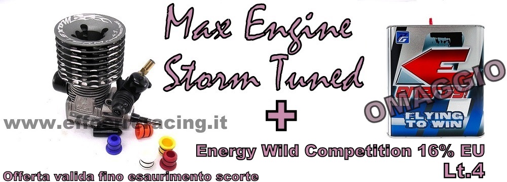 MX21-STEN Max Power Motore Tuned Buggy 5 Travasi con Cuscinetti Acciaio Omaggio Miscela Energy 16%EU Lt.4 (P253C)