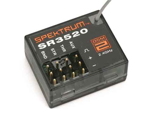 SPMSR3520 Spektrum SR3520 DSM2 3-Channel Micro Race Receiver