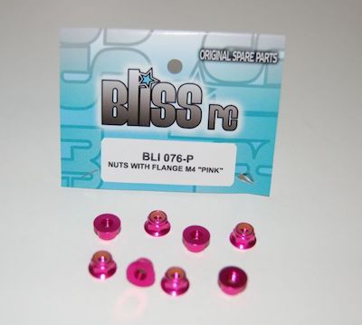 BLI076-P BlissRC - Dado autobloccante M4 Flangiato Pink (Pz.8)