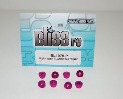 BLI075-P BlissRC - Dado autobloccante M3 Flangiato Pink (Pz.8)
