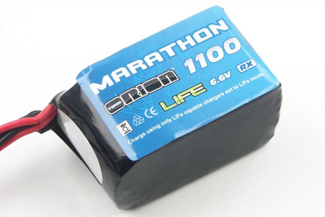 ORI12258 Team Orion Batterie LIFE 6.6v Hump Rx Pack 1100mah Bec