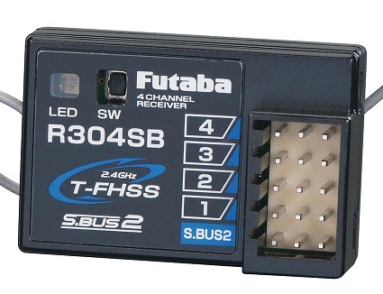 FU105 Futaba Ricevente RX R304SB 2,4G TELEMETRY 4PLS