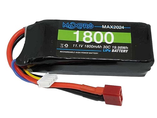 MAX2024 MAXPRO LIPO 30C 11,1V 1800 MAH 3S