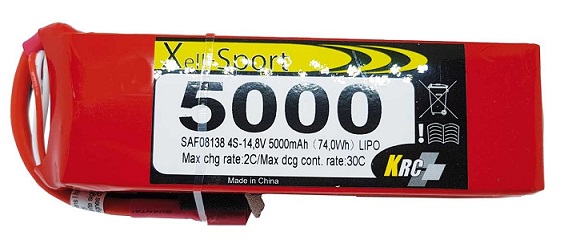 SAF08138 LIPO XELL-SPORT 14,8V 5000MAH 4S 30C