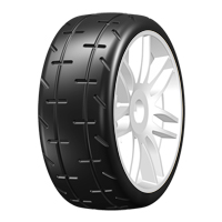 GTJ01-S1 GRP Tyres 1:8 GT - T01 REVO - S1 XX-SOFT - Mounted on New Spoked White Wheel - 1 Pair