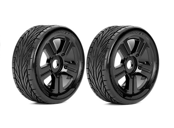 R5001B Roapex Buggy Slicks 1:8 tyre TRIGGER on Black wheels 17mm (2)