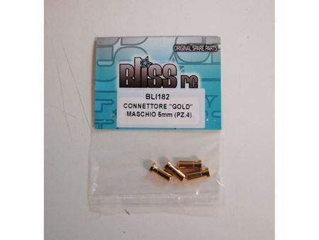 BLI182 BlissRc - Connettore GOLD Maschio 5mm (pezzi 4)