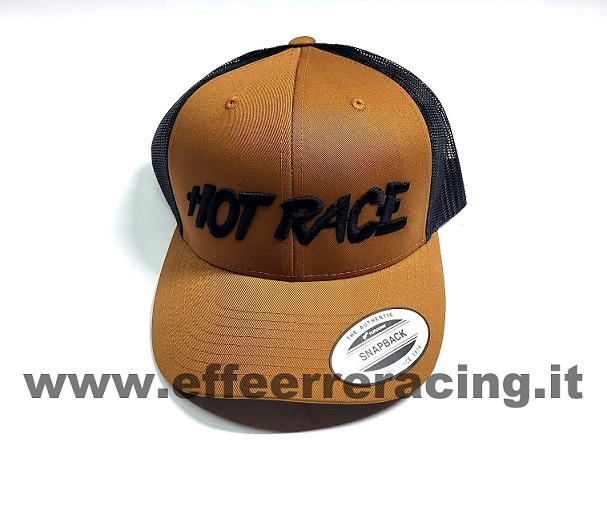 HRCAP-BB Hot Race Cappellino HOT RACE Marrone con Logo Nero
