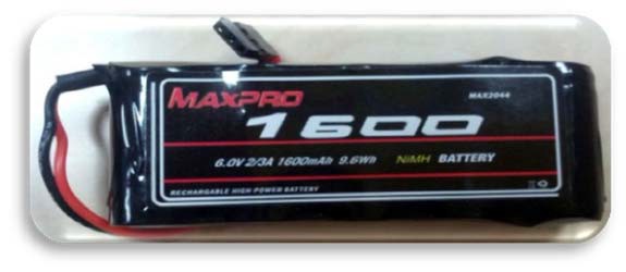 MAX2044 MAXPRO PACCO BATTERIE NIMH 6V 1600MAH IN LINEA