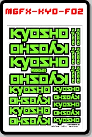 KYO-F02 Maugrafix Logo Kyosho Verde Fluo.