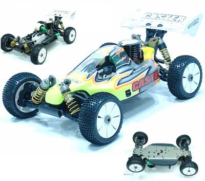 ZX-1RTR Caster Racing Automodello 1:8 Buggy Scoppio RTR 2.4 GHZ Motore 3.5cc